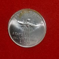 Възпоменателна сребърна монета 500 Lire - Sede Vacante September, в обложка, снимка 3 - Нумизматика и бонистика - 43439290