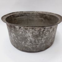 Стара калайдисана медна тенджера, казан(4.3), снимка 1 - Антикварни и старинни предмети - 43550628