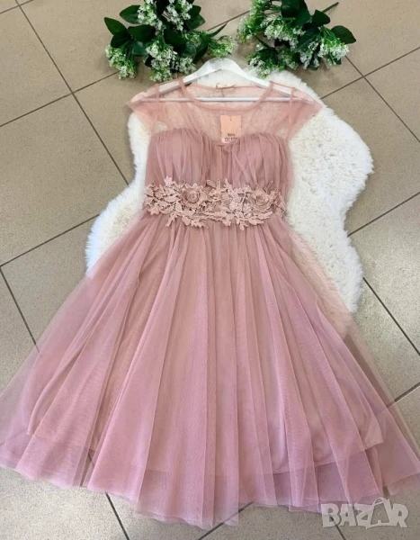 🌸Дамска рокля с тюл и бродерия , снимка 1
