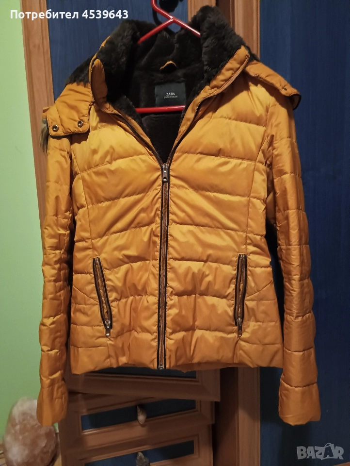 Зимно дамско яке с топла вата и качулка на ZARA , снимка 1