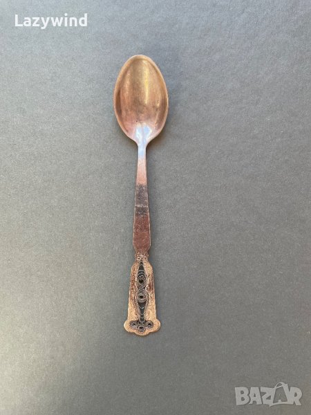 Сребърна лъжица филигран, снимка 1