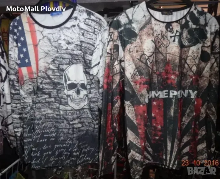 Фланела нова мото чопър рокер череп черепи m l xl xxl мотор, снимка 1