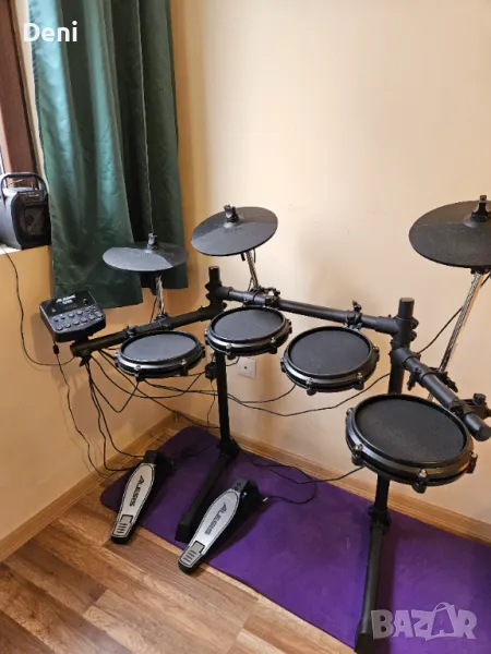 Електронни барабани Alesis Turbo Mesh Kit + тонколона, снимка 1