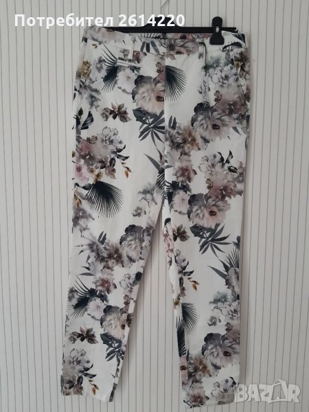 Нов памучен флорален панталон, снимка 1