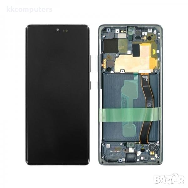 Съвместим LCD Дисплей за Samsung SM-G770F S10 Lite / GH82-21672A / Тъч скрийн + рамка / Черен Баркод, снимка 1