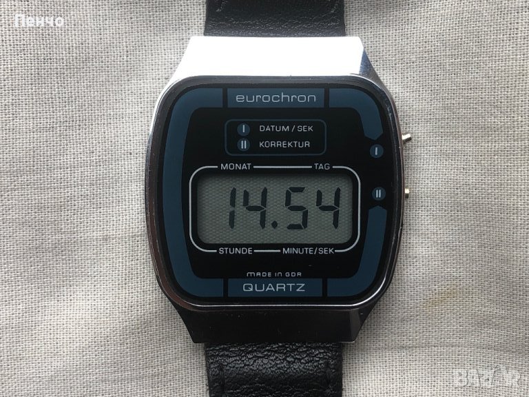 ретро LCD "EUROCHRON" /RUHLA/ QUARTZ - MADE IN GDR - МИНТ, снимка 1