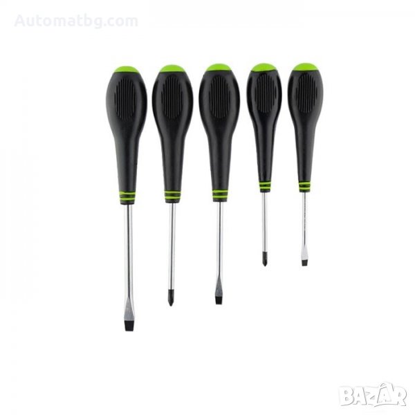 Комплект отверки Automat, Магнитни, Хром Ванадий, 5бр, Черен, снимка 1