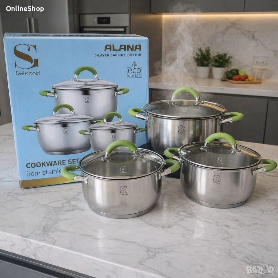 Комплект тенджери Swissgold Alana – 3 броя, снимка 1