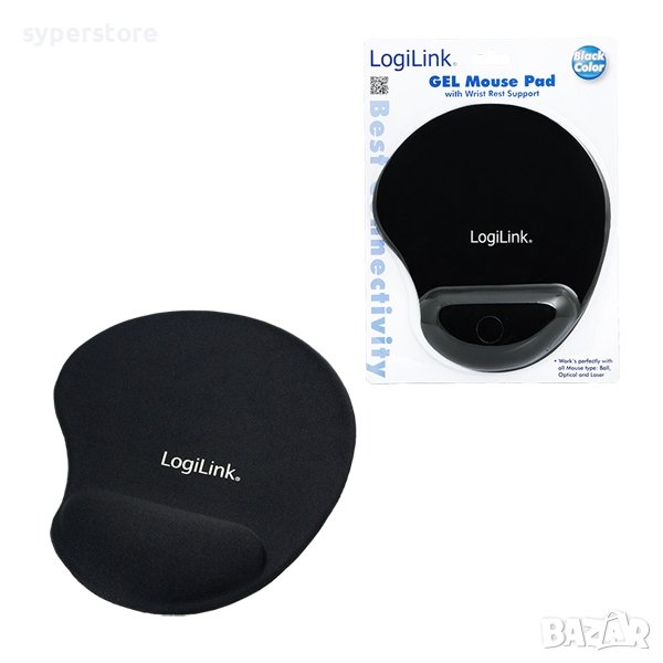 Подложка за мишка Mouse pad LogiLink with GEL Wrist Rest SS300955, снимка 1