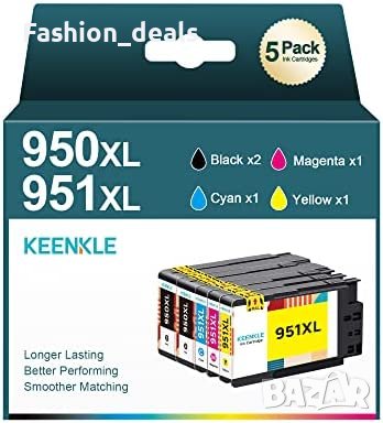  Нов Комплект 5 броя тонер касети мастило офис принтер Officejet Pro, снимка 1