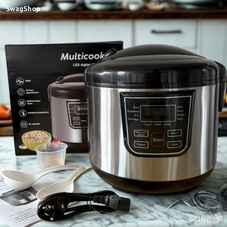 Smart мултикукър 4L, 700W, 12 програми, нов, снимка 1