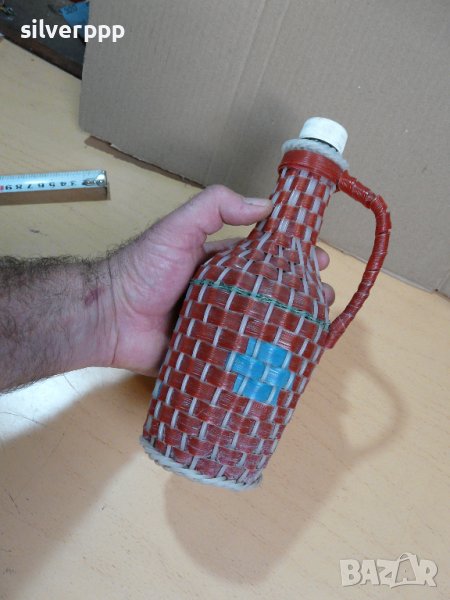  Старо плетено шише , снимка 1