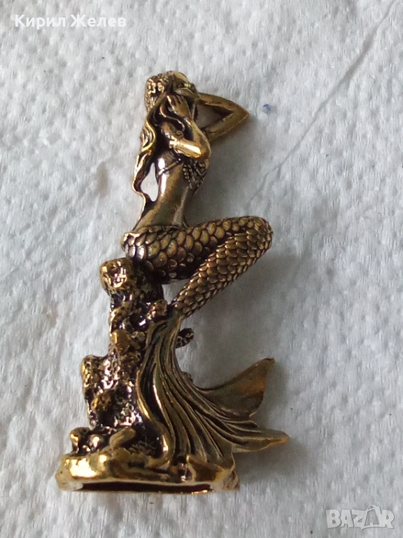 Бронзова фигурка статуетка на русалка 52780, снимка 1