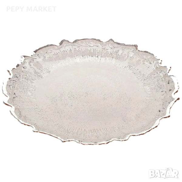 Чиния флорален мотив Чиния в стилен дизайн с флорален мотив. Чудесно допълнение към Вашата трапеза. , снимка 1