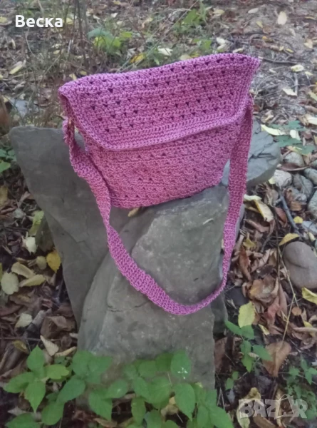 Нежна ръчно изплетена чанта , снимка 1