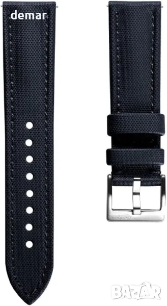 Водоустойчива каишка за часовник WatchGecko Atlas Sailcloth, синьо, 22 мм, снимка 1