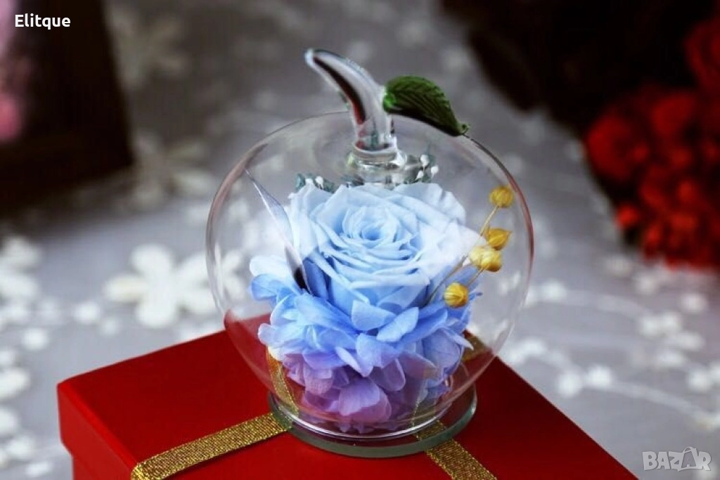 Вечна Роза в стъклена ябълка  YSH F, снимка 1