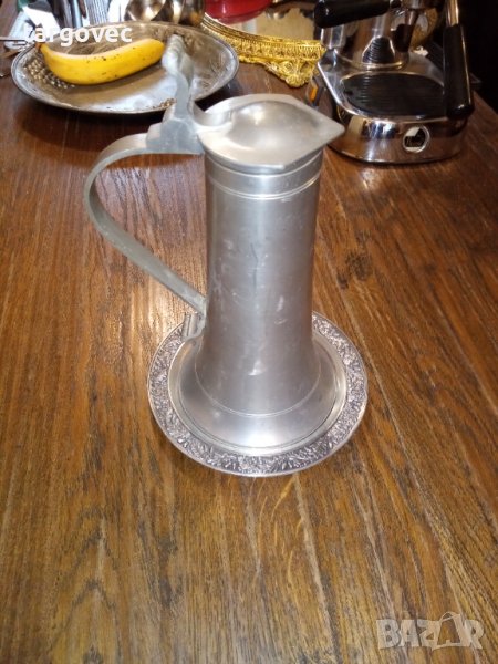 Уникален калаен комплект за вино, снимка 1