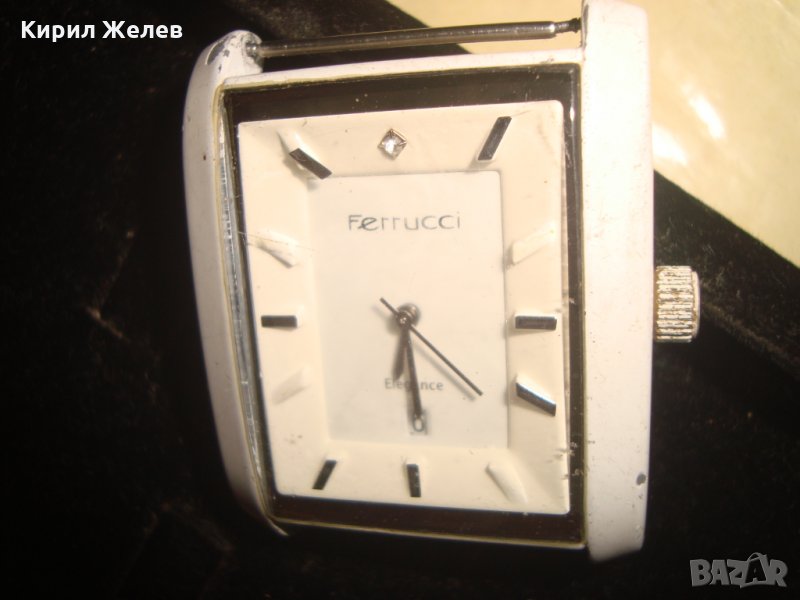 FERRUCCI ELEGANCE МАРКОВ ДИЗАЙНЕРСКИ ОРИГИНАЛЕН КВАРЦ ЧАСОВНИК ФЕРУЧИ ФУНКЦИОНИРАЩ с БАТЕРИЯ 21882, снимка 1