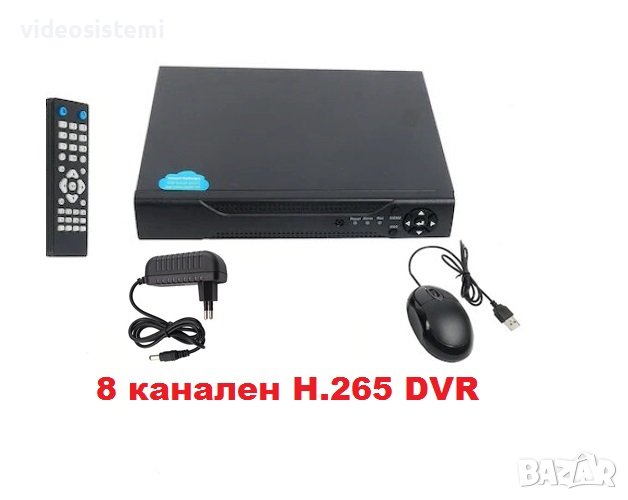 8 канален 8ch H.265 DVR - цифров видеорекордер с Българско меню, снимка 1