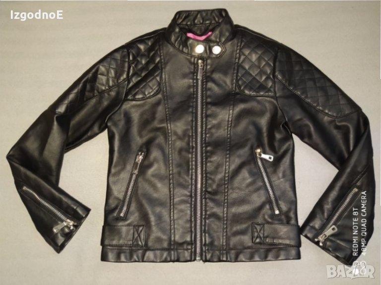 128/134 Страхотно кожено яке от Киндер ленд, снимка 1