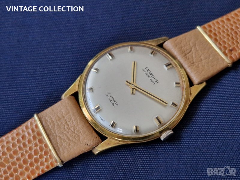 LEWIS'S OF SHEFFIELD Швейцарски Механичен Часовник Рядък, снимка 1
