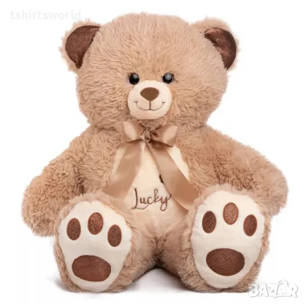 Голямо плюшено Мече в кафяв цвят LUCKY, 100см, снимка 1