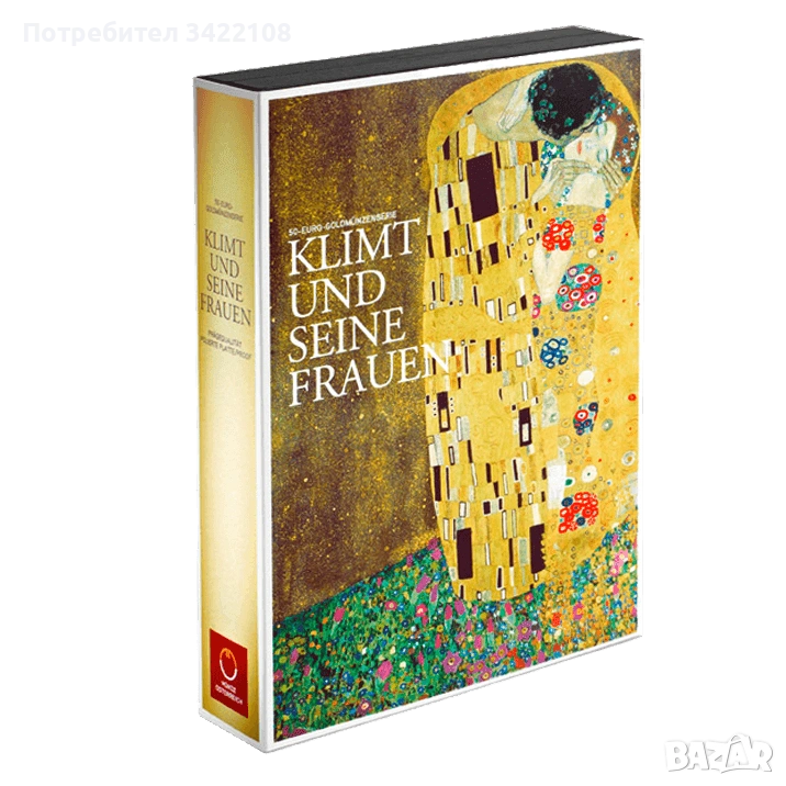 "Климт и неговите жени”: комплект от 5 златни монети по 10 грама в качество Proof , снимка 1