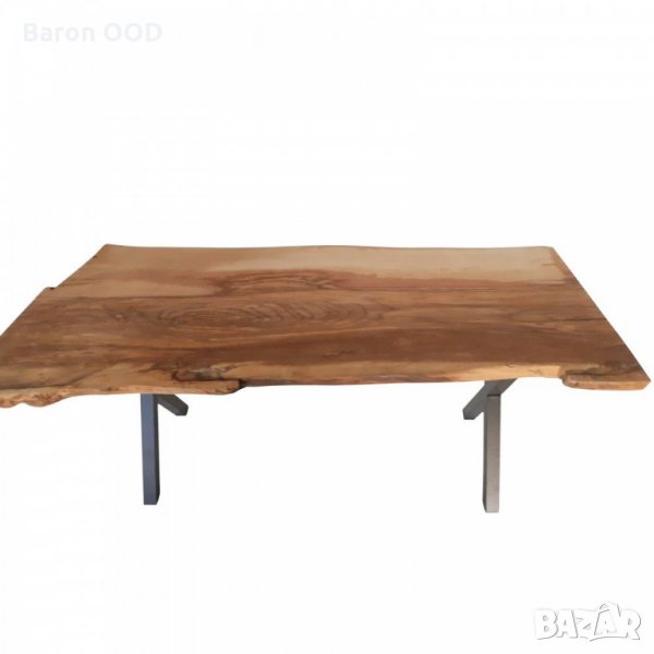 Трапезна маса, маса за хранене с жив ръб  от масивно дърво Ясен  , снимка 1