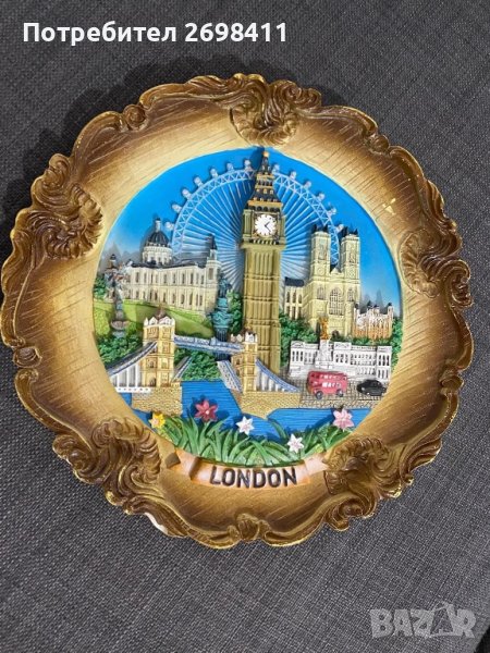 Докоративна чиния за стена - Лондон, снимка 1