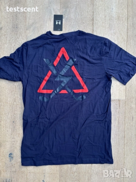 Оригинална мъжка тениска Under Armour Golf T-Shirt Size Large Navy Blue Тъмносиня L, снимка 1