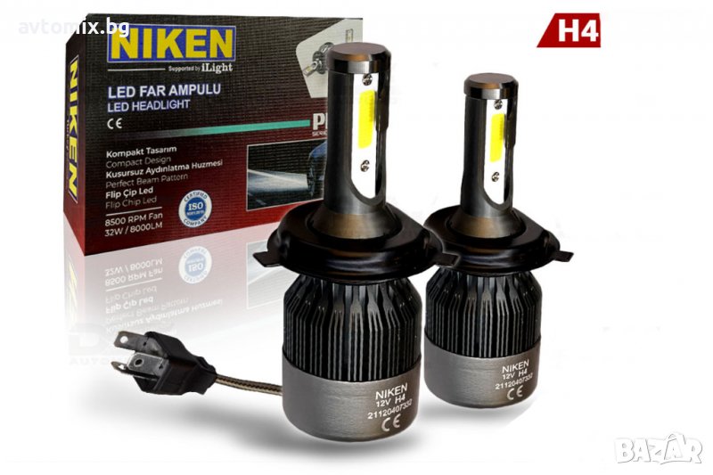  NIKEN LED крушки Н4, 12V-24V, оригинални, снимка 1