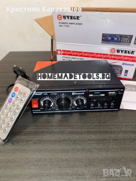 Мини стерео усилвател SN-777BT Bluetooth USB, снимка 1