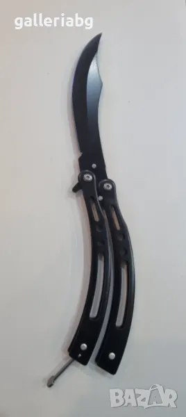 Джобен нож пеперуда извит, снимка 1