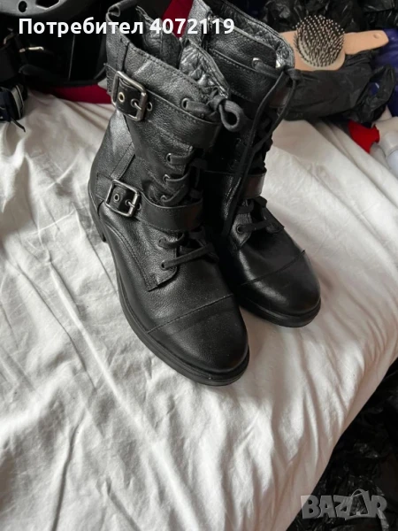 кожени дамски ботуши , снимка 1