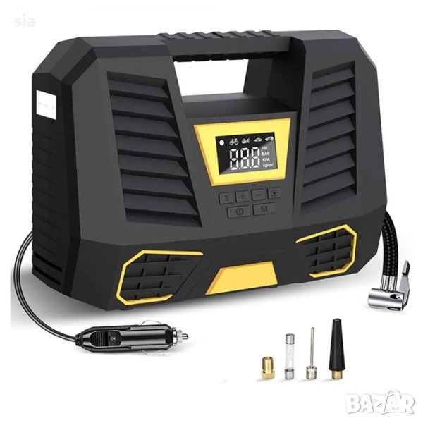 Компресор дигитален за гуми 12V, 100W, 8А, снимка 1