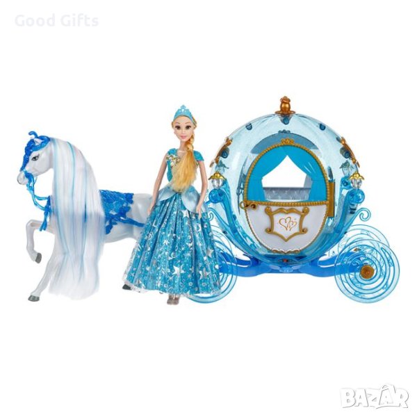 Голяма Кукла Принцеса с Голяма каляска и кон, снимка 1