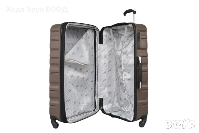 Куфар 75 х 47 х 30см Голям Размер Тъмно Сив/ Тъмно Син, снимка 3 - Куфари - 51017528