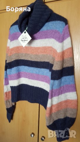 НАМАЛЕН - Dua Lipa & Pepe Jeans нов с етикет пуловер, снимка 12 - Блузи с дълъг ръкав и пуловери - 40312475