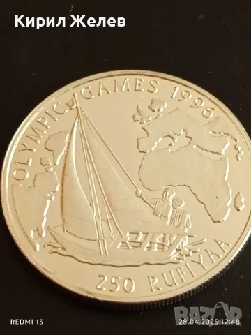 Сребърна монета 250 руфии 1993г. Малдивите XXVI Летни олимпийски игри Атланта 50116, снимка 8 - Нумизматика и бонистика - 50066049