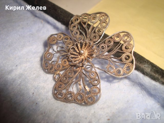 19 ВЕК СРЕБЪРНО ФИЛИГРАННО УКРАШЕНИЕ ДЕТЕЛИНА МАЙСТОРСКА РЪЧНА ИЗРАБОТКА ВИСОКА ПРОБА СРЕБРО 27286, снимка 3 - Антикварни и старинни предмети - 36795316