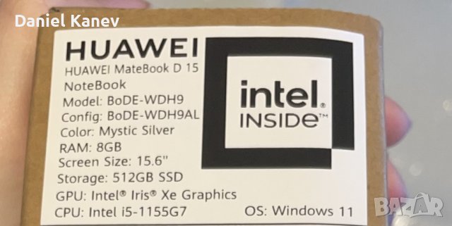 HUAWEI MateBook D 15 2022, снимка 2 - Лаптопи за работа - 43900418