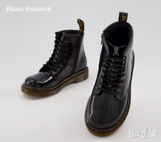 детски ботуши DR. MARTENS  1460 Delaney Patent Leather  номер 32 , снимка 3 - Детски боти и ботуши - 43078299