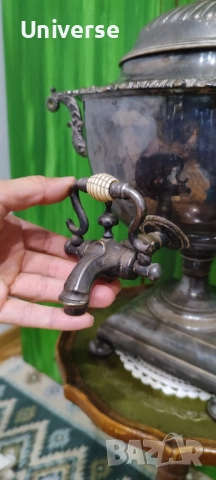 Самовар посребрен 19 ти век, снимка 2 - Антикварни и старинни предмети - 52817025