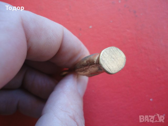 Старинен бронзов печат фигурка пате , снимка 4 - Колекции - 40156430