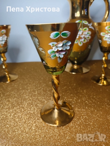 Комплект за аперитив Бохемия, снимка 6 - Чаши - 51555179