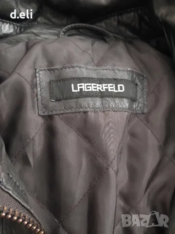 LAGERFELD Original. Size L 100% Leather Жестоко яке., снимка 5 - Якета - 47565849