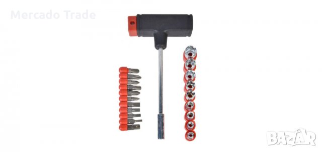 Магнитна отвертка с дюзи и гайки - 21 бр
