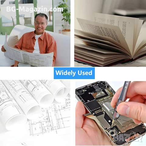 Мощна настолна правоъгълна лупа с щипка за четене шиене на гоблени бродиране A4 козметик маникюр, снимка 7 - Други инструменти - 50921000