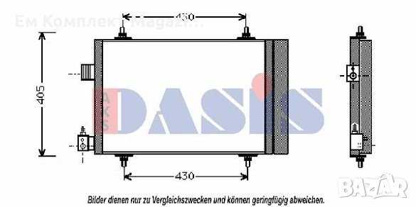 Кондензатор климатик Citroen Berlingo 1.9D 1998-продава Ем Комплект Др